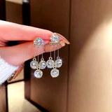 14K Gold-Plated Diamond Bling Drop Earrings