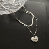 14K Gold Plated Double-Layer Heart Necklaces