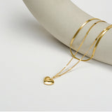 14K Gold Plated Double-Layer Heart Necklaces