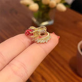 14K Gold-Plated Dragon Rings