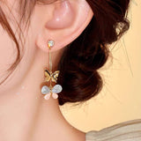 14K Gold-Plated Elegant Butterfly Earrings