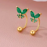 14K Gold-Plated Elegant Butterfly Studs