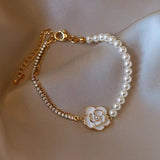 14K Gold-Plated Elegant Camellia Bracelets