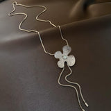 14K Gold-Plated Elegant Flower Chain Necklaces