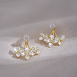 14K Gold-Plated Elegant Flower Earrings