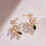 14K Gold-Plated Elegant Flower Earrings