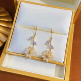 14K Gold-Plated Elegant Flower Earrings