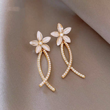 14K Gold-Plated Elegant Flower Earrings