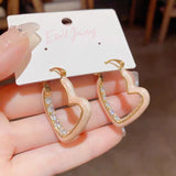 14K Gold-Plated Elegant Heart-Design Earrings