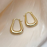 14K Gold-Plated Elegant Irregular U-Shaped Earrings