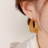 14K Gold-Plated Elegant Large Hoop Earrings