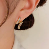 14K Gold-Plated Elegant S-Shaped Studs