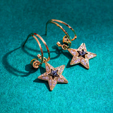 14K Gold-Plated Elegant Shiny Star Earrings