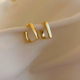 14K Gold-Plated Elegant Square Earrings