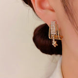 14K Gold-Plated Elegant Star Earrings