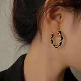 14K Gold-Plated Elegant Twist Braided Hoop Earrings