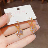 14K Gold-Plated Elegant Ultra-Glitter Leaf Earrings