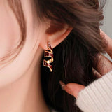 14K Gold-Plated Elegant Wavy Earrings