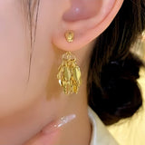 14K Gold-Plated Elegant Wheat Tassel Earrings