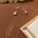 14K Gold-Plated Fairy Bow Tassel Ear Cuffs ( 1 Pair )