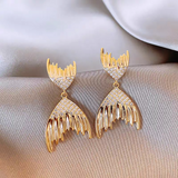 14K Gold-Plated Fishtail Earrings