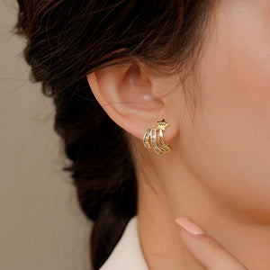 14K Gold-Plated Five-Pointed Star Studs