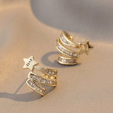 14K Gold-Plated Five-Pointed Star Studs