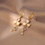 14K Gold-Plated Flower Earrings