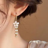 14K Gold-Plated Flower Tassel Earrings