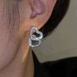 14K Gold-Plated Front And Back Heart-Design Earrings