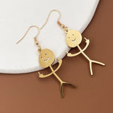 14K Gold-Plated Funny Middle Finger Earrings