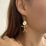 14K Gold-Plated Funny Middle Finger Earrings