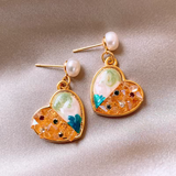 14K Gold-Plated Garden Pearl Earrings