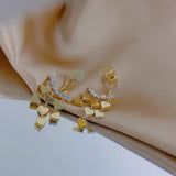 14K Gold-Plated Heart-Design Earrings