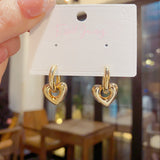 14K Gold-Plated Heart-Design Earrings