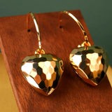 14K Gold-Plated Heart-Design Earrings