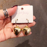 14K Gold-Plated Heart-Design Earrings