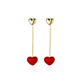 14K Gold-Plated Heart-Design Earrings