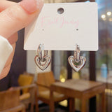 14K Gold-Plated Heart-Design Earrings