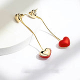 14K Gold-Plated Heart-Design Earrings