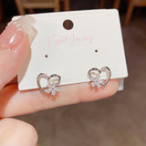 14K Gold-Plated Heart-Design Rotating Flower Studs