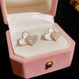 14K Gold-Plated Heart Stud Earrings