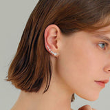 14K Gold-Plated Heart And Star Crawler Earrings