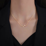 14K Gold-Plated Hollow Love Heartbeat Necklaces