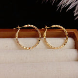 14K Gold-Plated Honeycomb Large Hoop Earrings