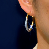 14K Gold-Plated Large Hoop Earrings