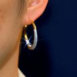 14K Gold-Plated Large Hoop Earrings