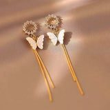 14K Gold-Plated Luxury Super Fairy Butterfly Earrings