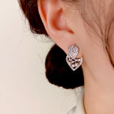 14K Gold-Plated Micro-Paved Leaf Earrings