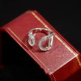 14K Gold-Plated Micropaved Zirconia CD Open Rings